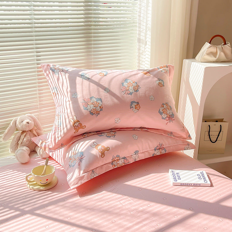 Cotton Twill Pillowcases Set - 100% Cotton, Modern Home Decor