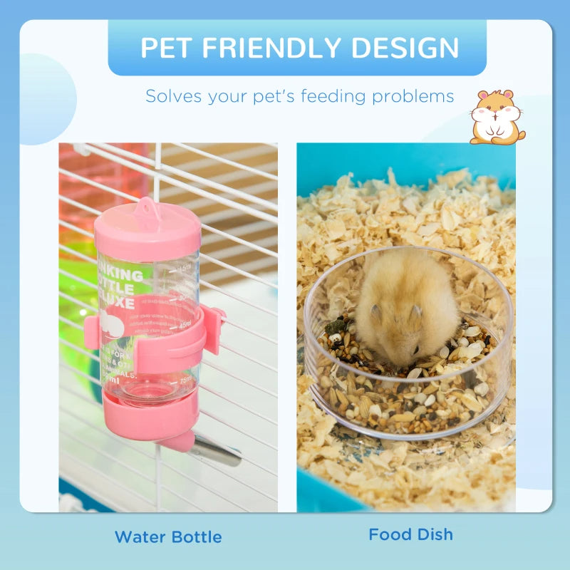 Large 5-Tier Hamster Cage with Tunnels & Tubes, Exercise Wheel, Water Bottle