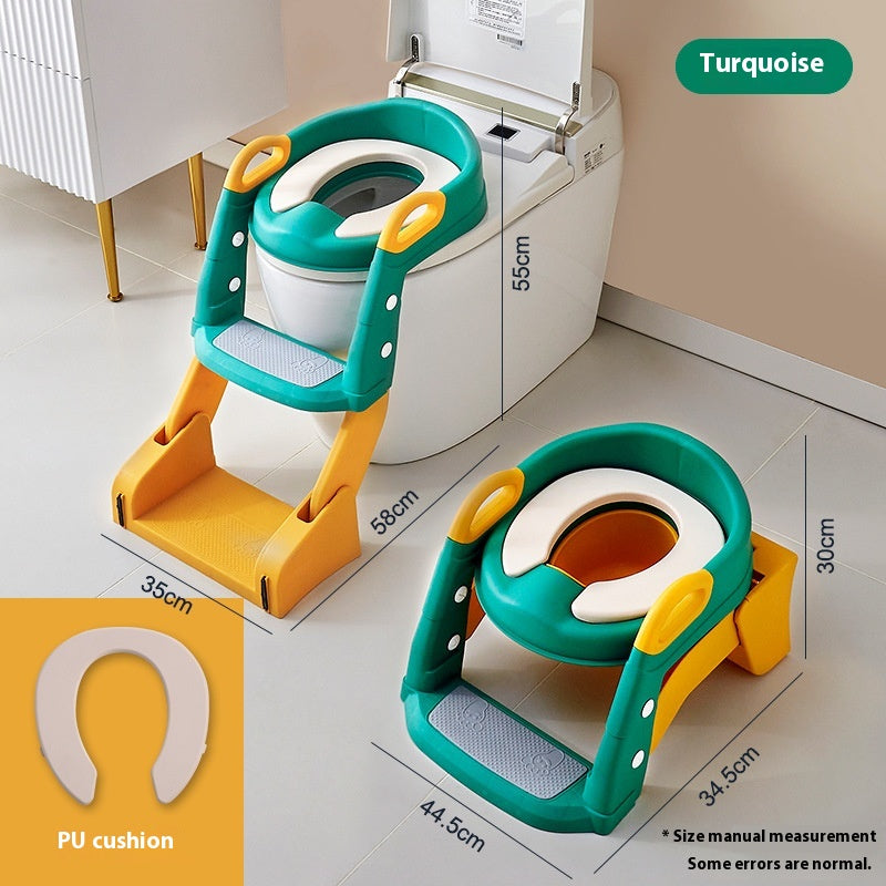 Two-in-One Baby Toilet Ladder with Stable Self-Contained Design - Multiple Colors