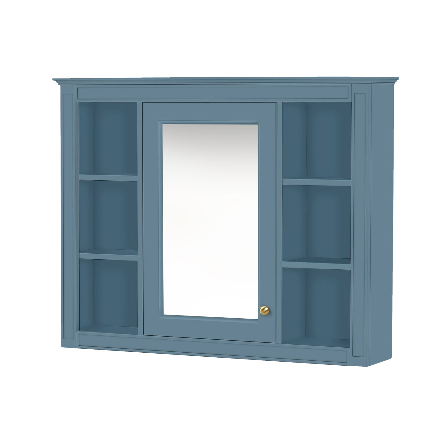 36'' Indigo Blue Bathroom Vanity with Medicine Cabinet & Sink