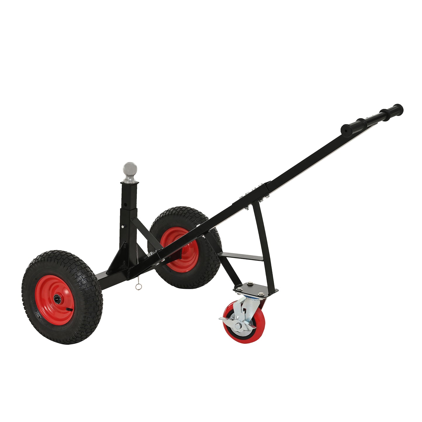 Heavy Duty Tri-Wheel Trailer Dolly - 800lbs Capacity, 18-25" Height