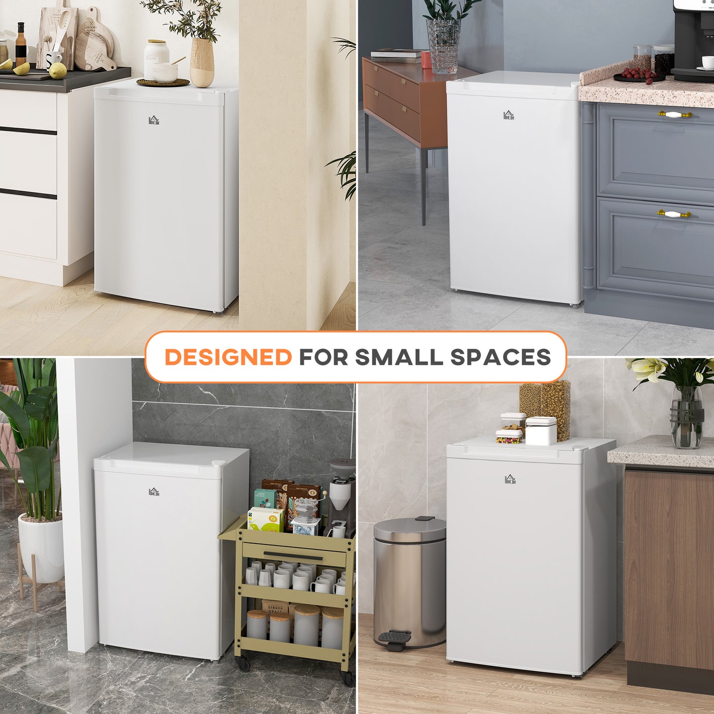 Mini Upright Freezer 3 Cu Ft with Reversible Door & Adjustable Thermostat, White