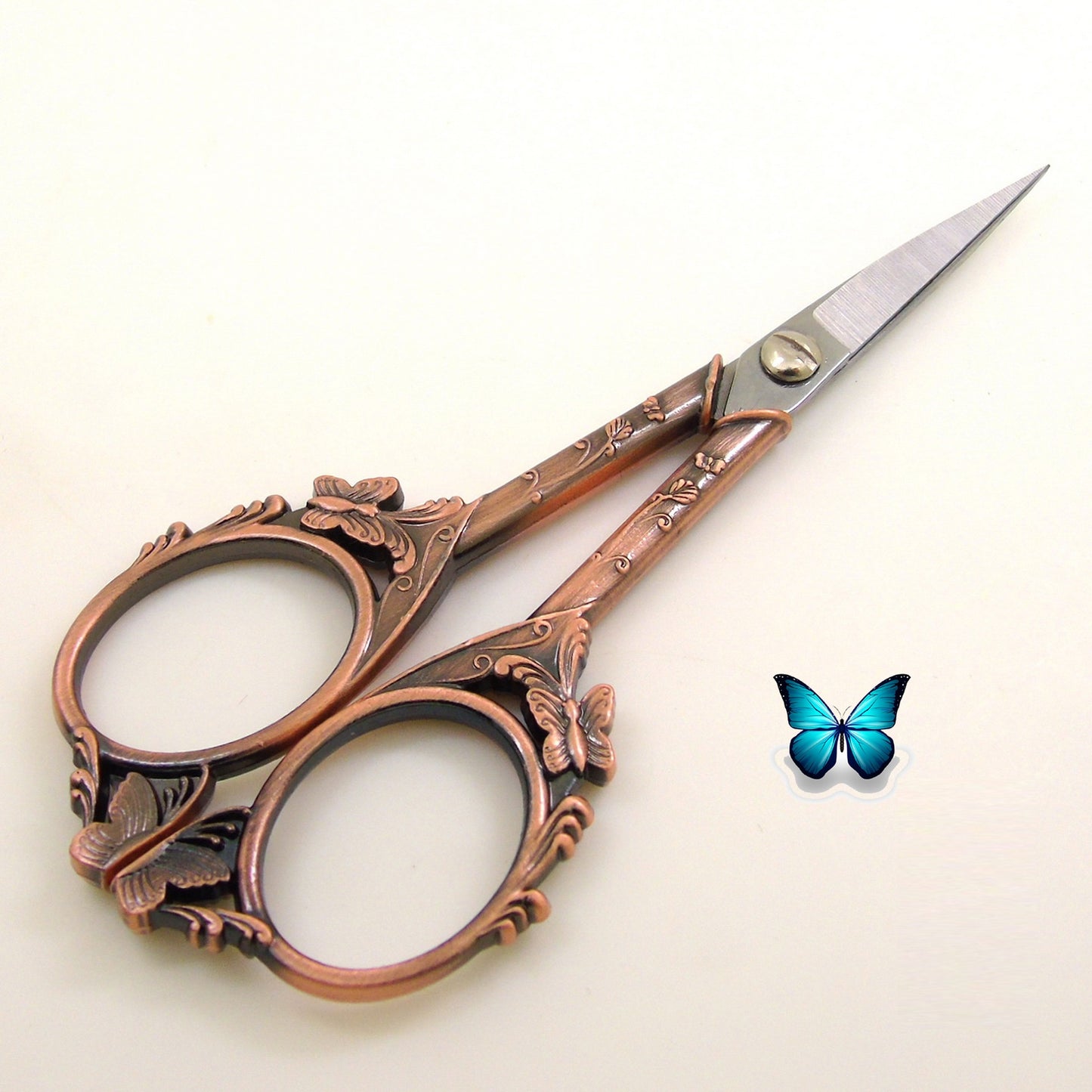 Butterfly Cut Household Scissors - Retro Design for Crafting
