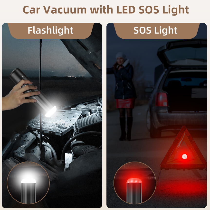 Car Vacuum Cleaner with HEPA Filter 15000PA Strong Suction 20-25 Min Battery
