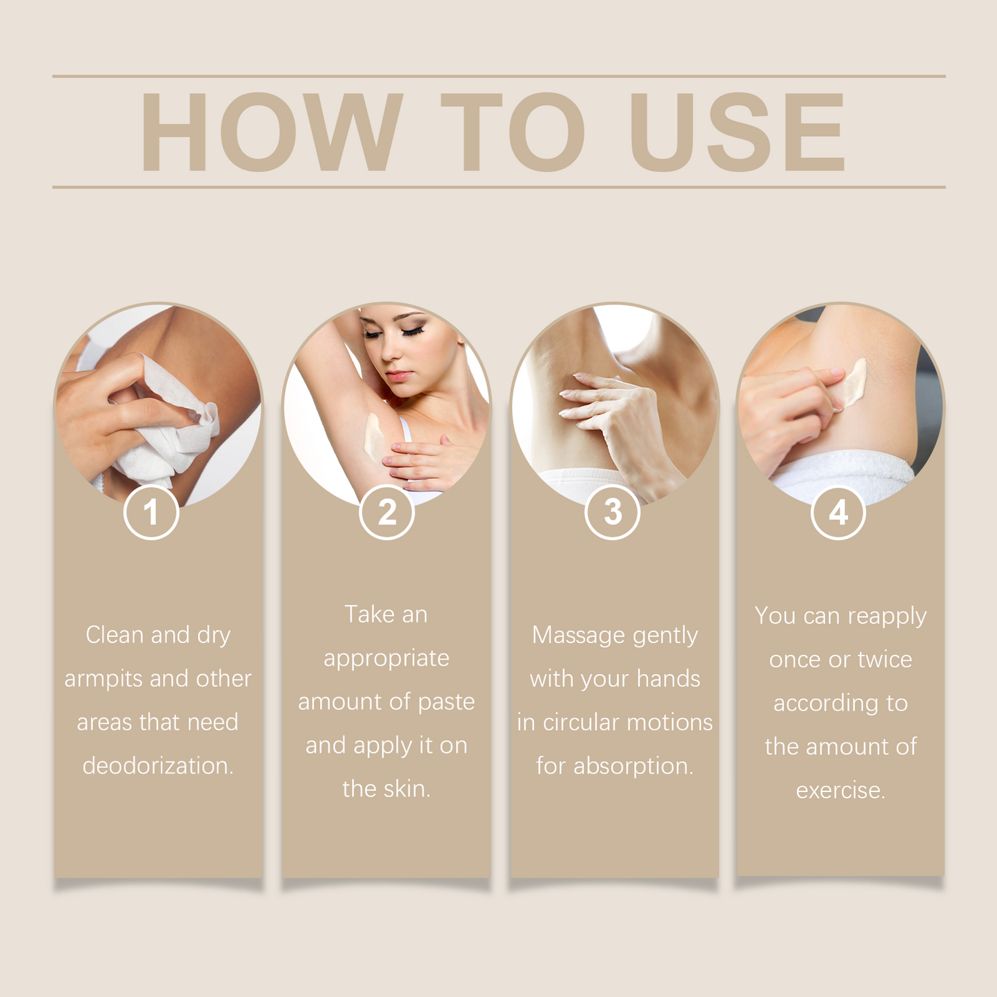 Moisturizing Deodorant Body Cream with Coconut Oil & Tocopherol
