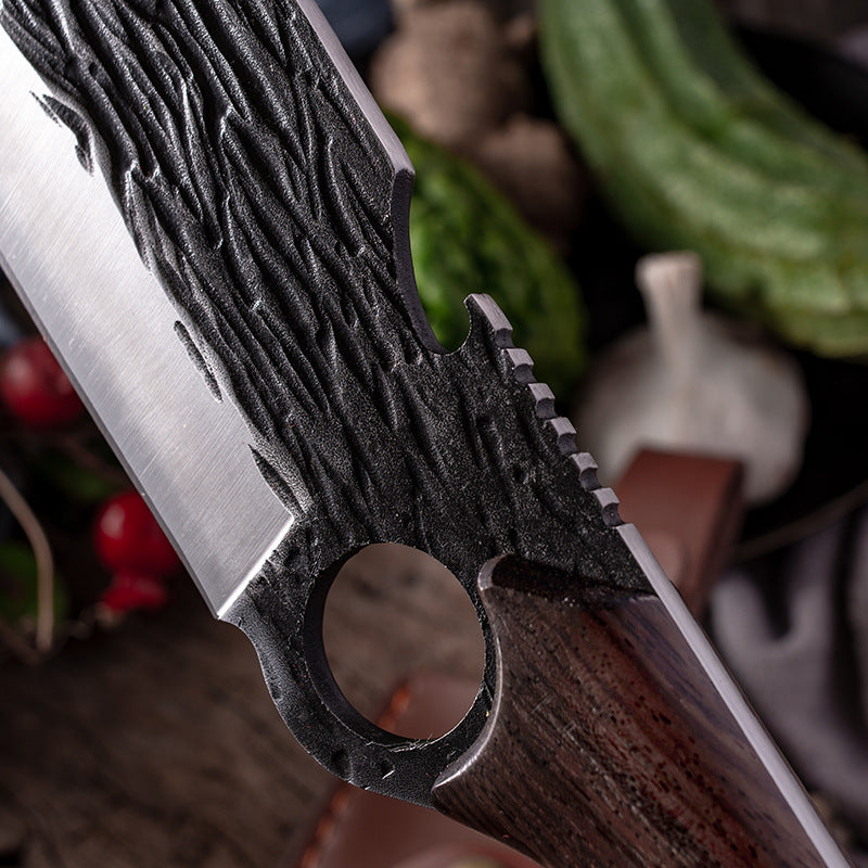 Outdoor Bone Chopping Hook Knife with Sheath - Portable Kitchen Tool