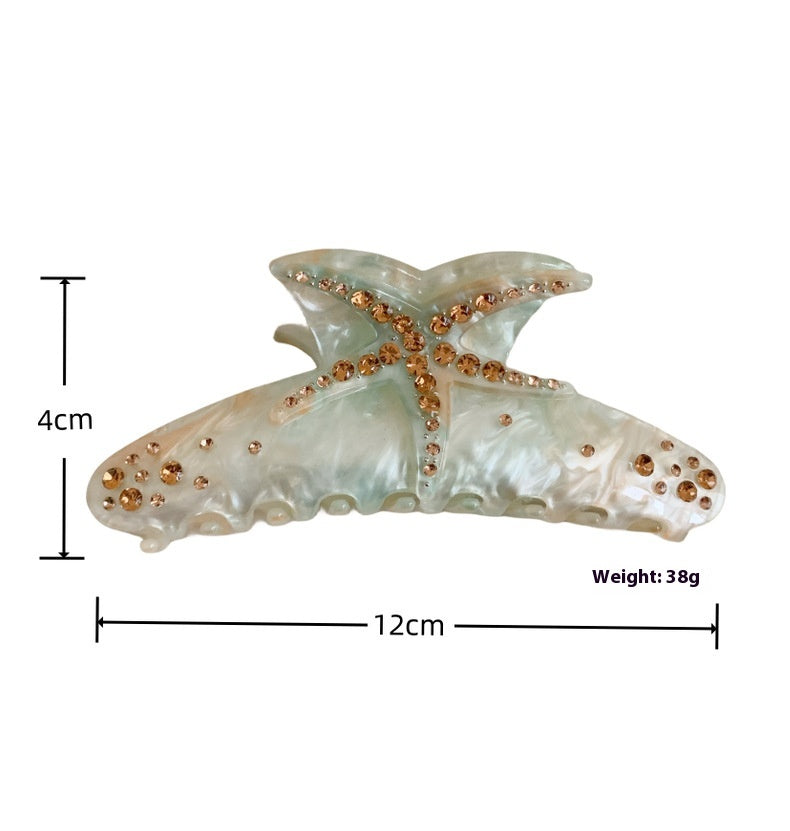 Starfish Hair Claw Accessory with Acetate Finish for Women