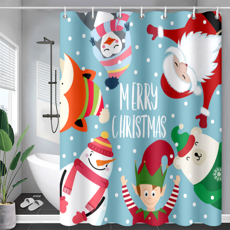 Waterproof Polyester Shower Curtain - Mildew Resistant, Multiple Sizes & Styles