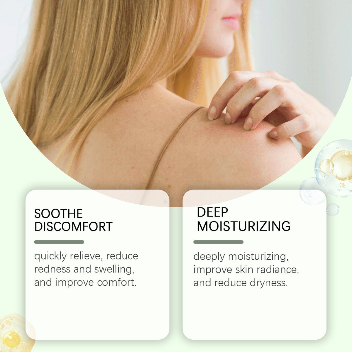 Mild Herbal Ingredients Moisturizing Comfortable Cool Skin Cream