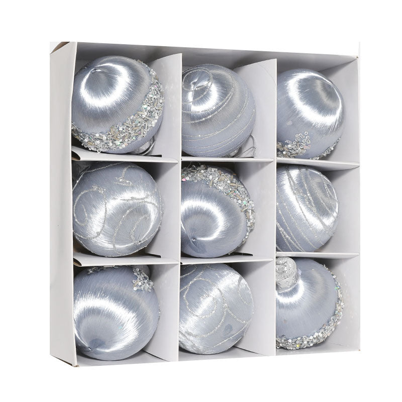 Christmas Foam Ball Decorations Set - 8cm 9-Pack Holiday Tree Ornaments