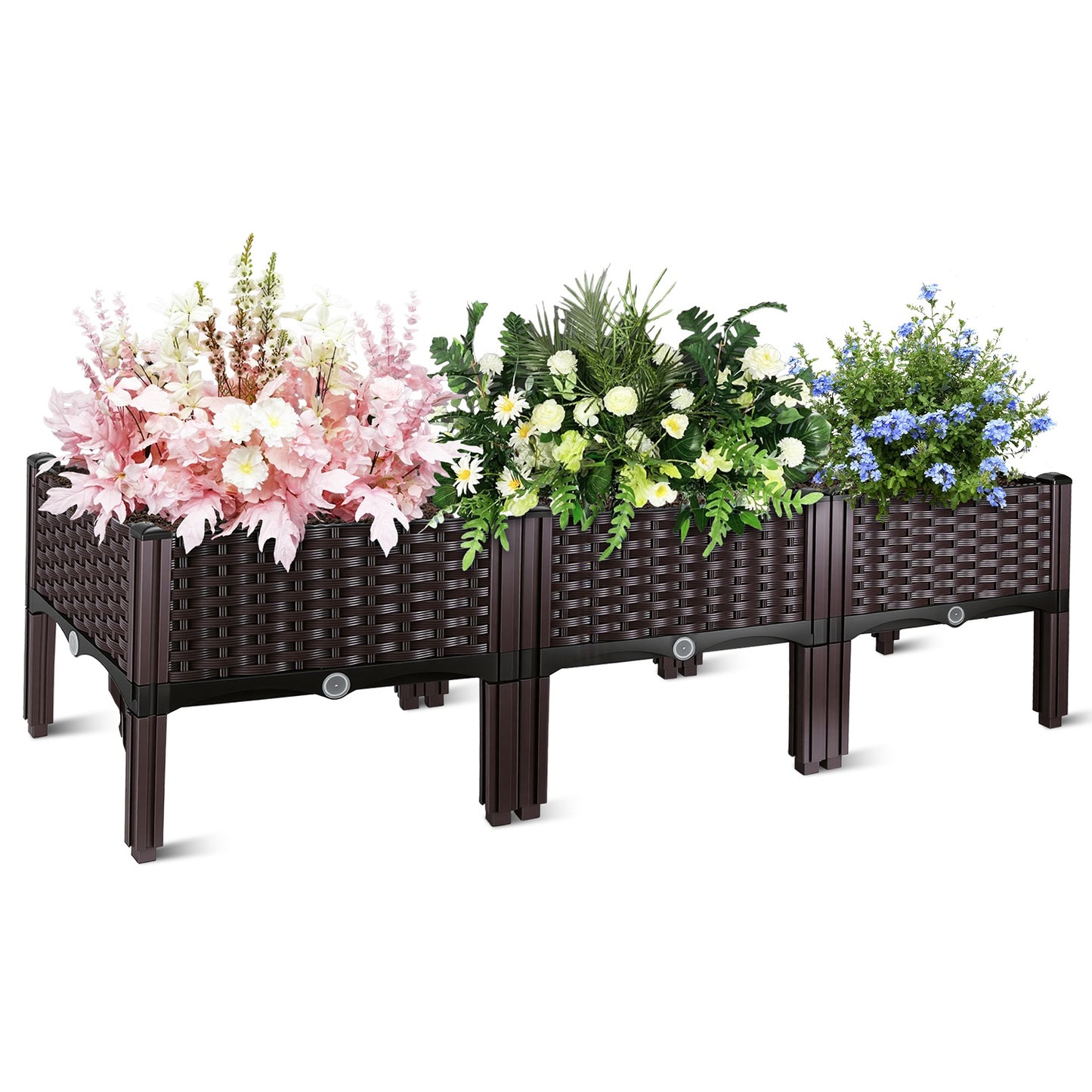 Outdoor Raised Garden Bed with Legs and Self-Watering System - Multiple Sizes
