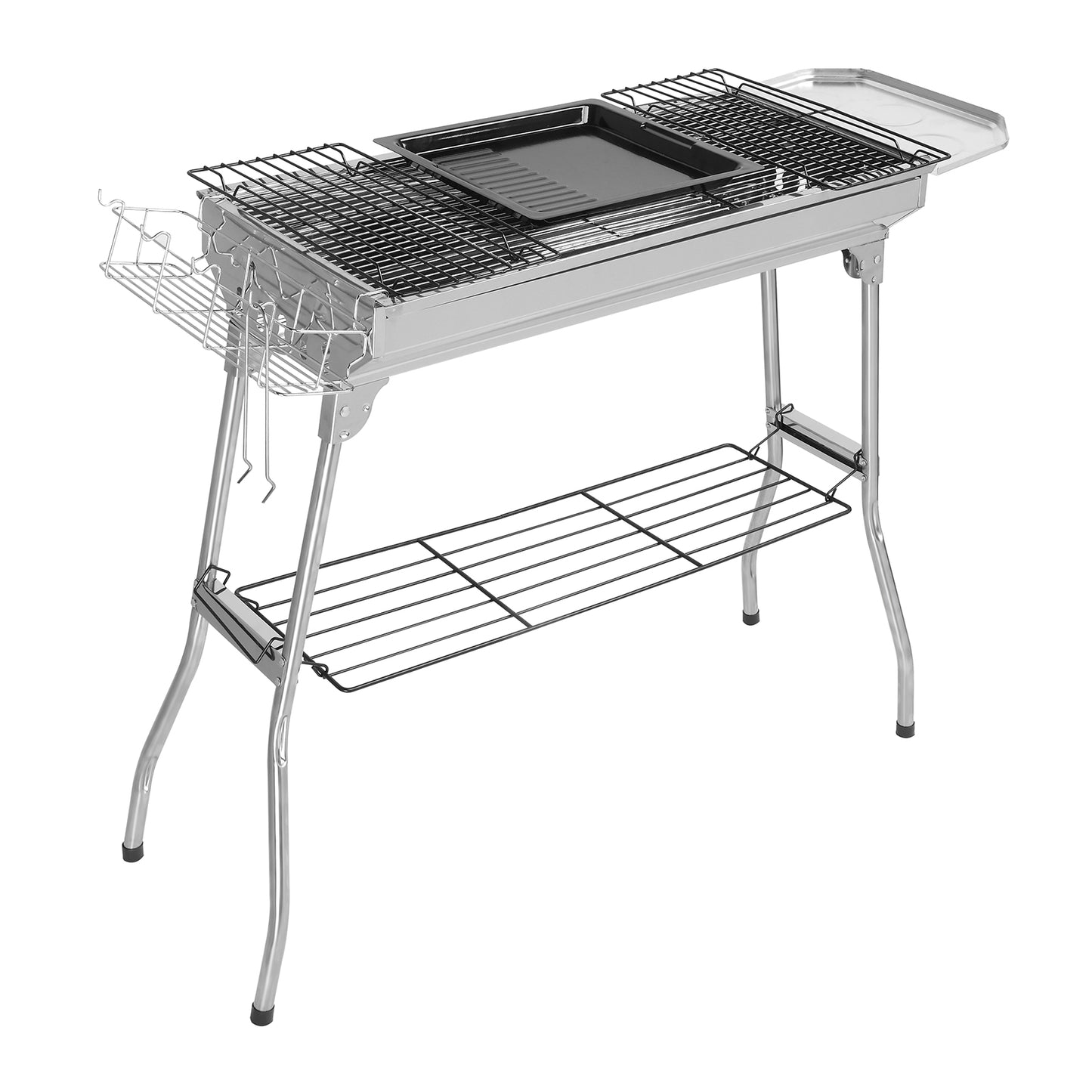 Portable Stainless Steel Barbecue Grill - 100x31x71cm