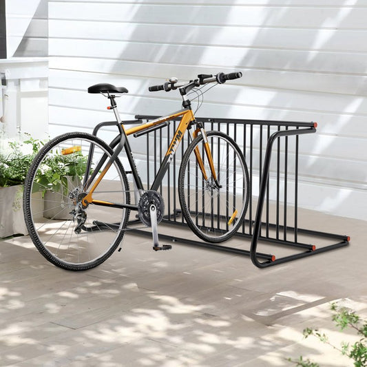 10 - Bike Floor Rack, Easy Assembly Modern Metal Double Sided