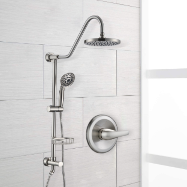 Rain Shower Head with Handheld Shower System - Brushed Nickel