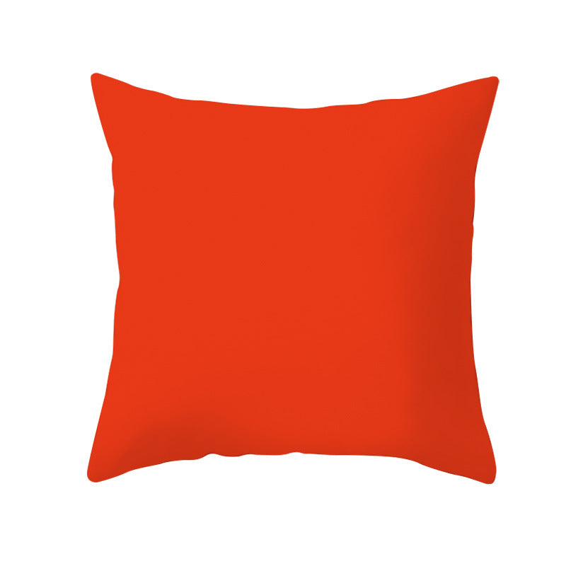 Solid Color Peach Skin Cotton Linen Pillowcase 45x45cm for Living Room