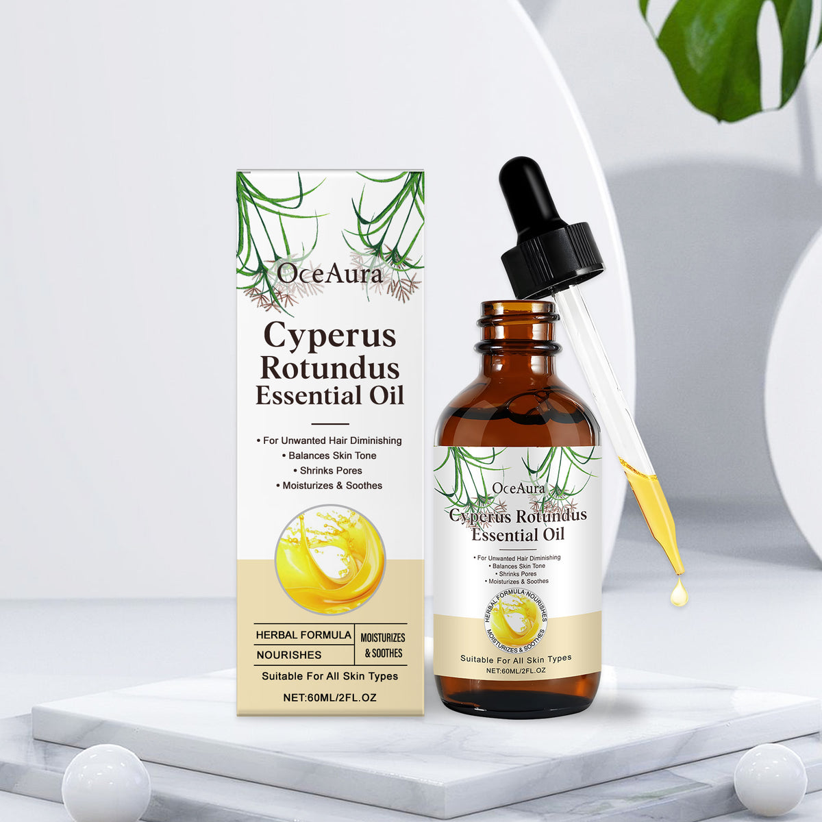 Herbal Hair Removal Care Oil 60ml - Gentle Skin Smoothing & Soothing