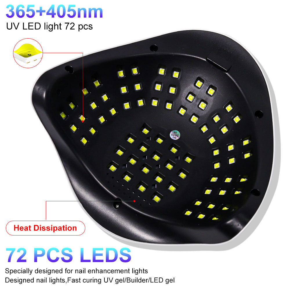 Professional LED Nail Lamp for Gel Polish - High-Speed Dryer with Auto Sensor