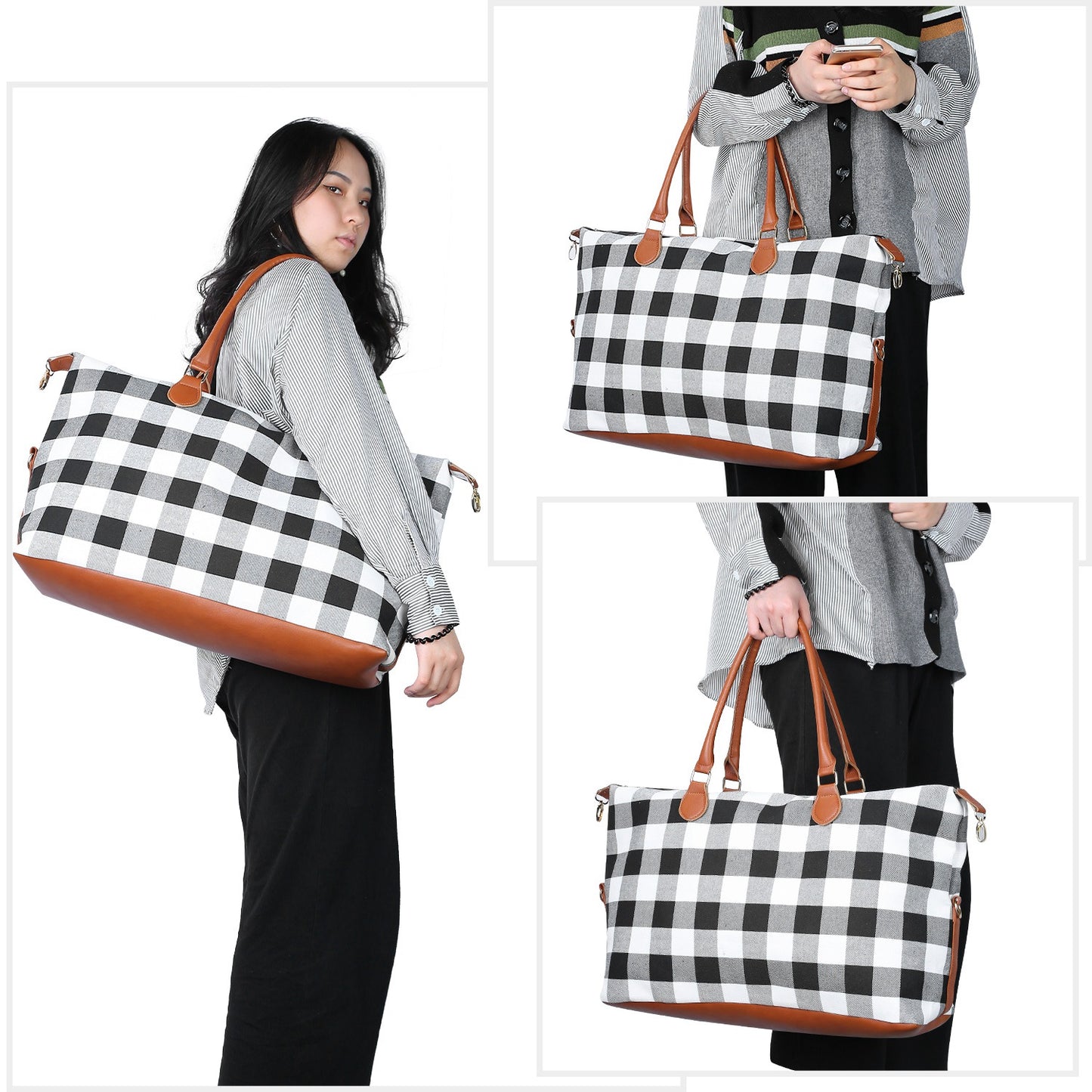 1Pc Women Duffle Bag Travel Luggage Bags Weekend Overnight Tote