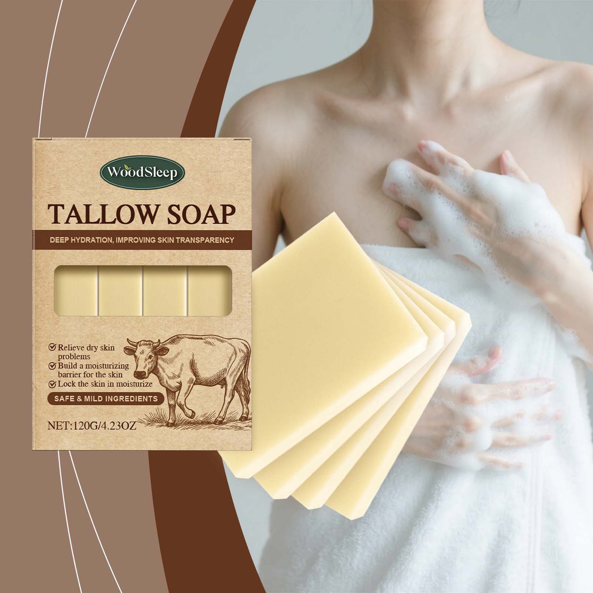 Grass-Fed Tallow Soap Bar - 120g