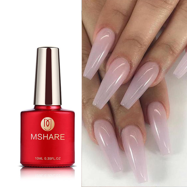 Builder Nail Extension Gel Set - Self-Leveling, Milky White & Color Variants