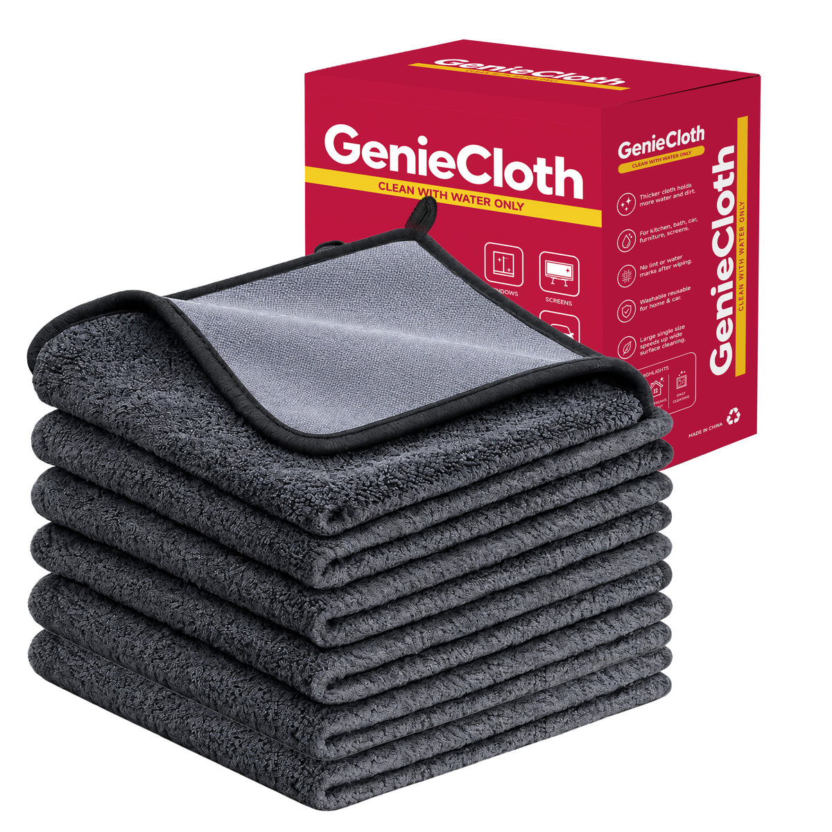 Multi-Purpose Cleaning Cloths 6 Pieces for Car, Kitchen, and Home Surfaces