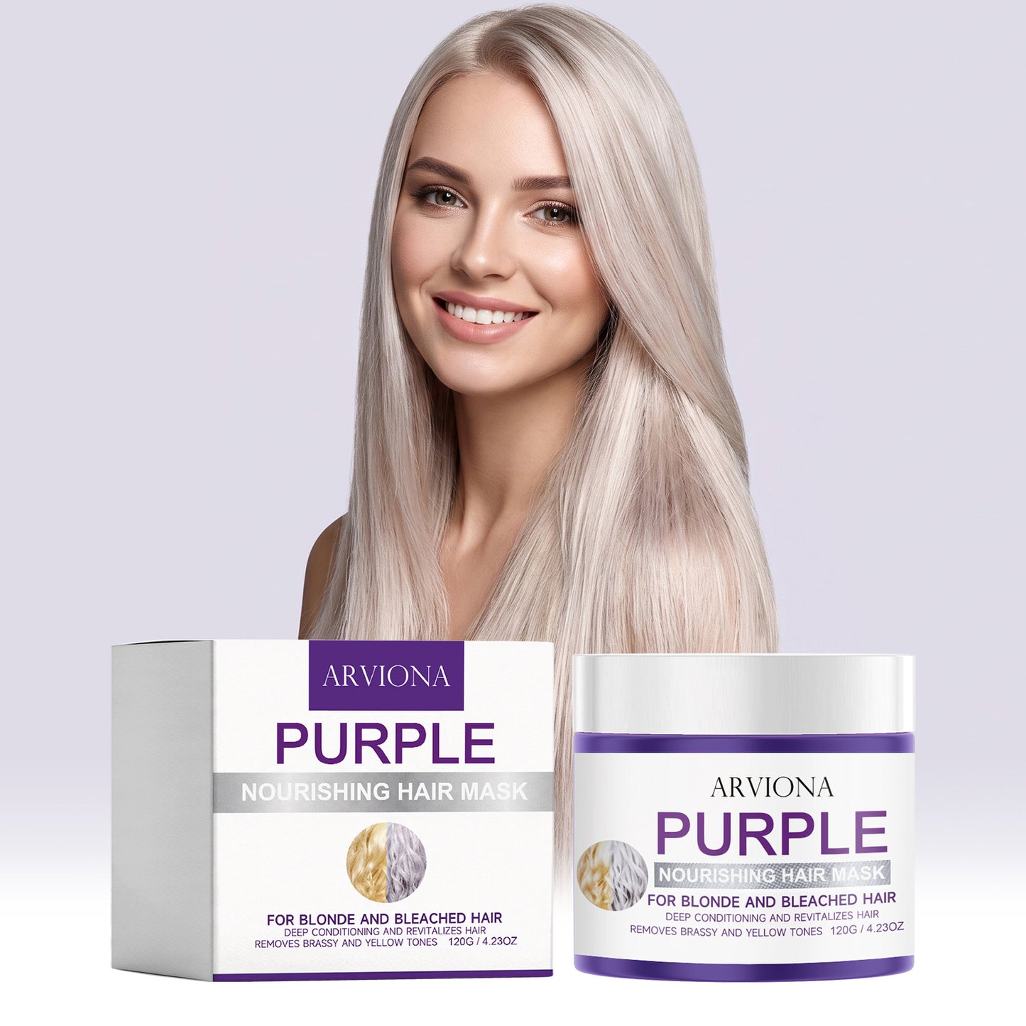 Purple Hair Mask - Bright, Moisturizing & Smoothing 120g