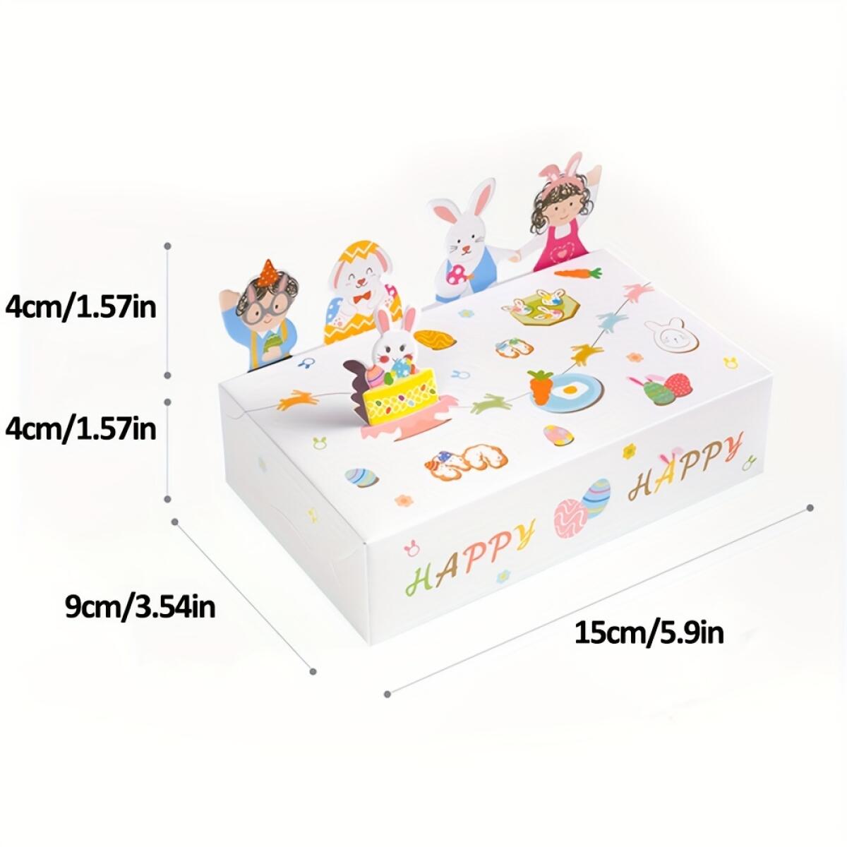 Cartoon Rabbit Paper Treat Boxes - 10 Pack