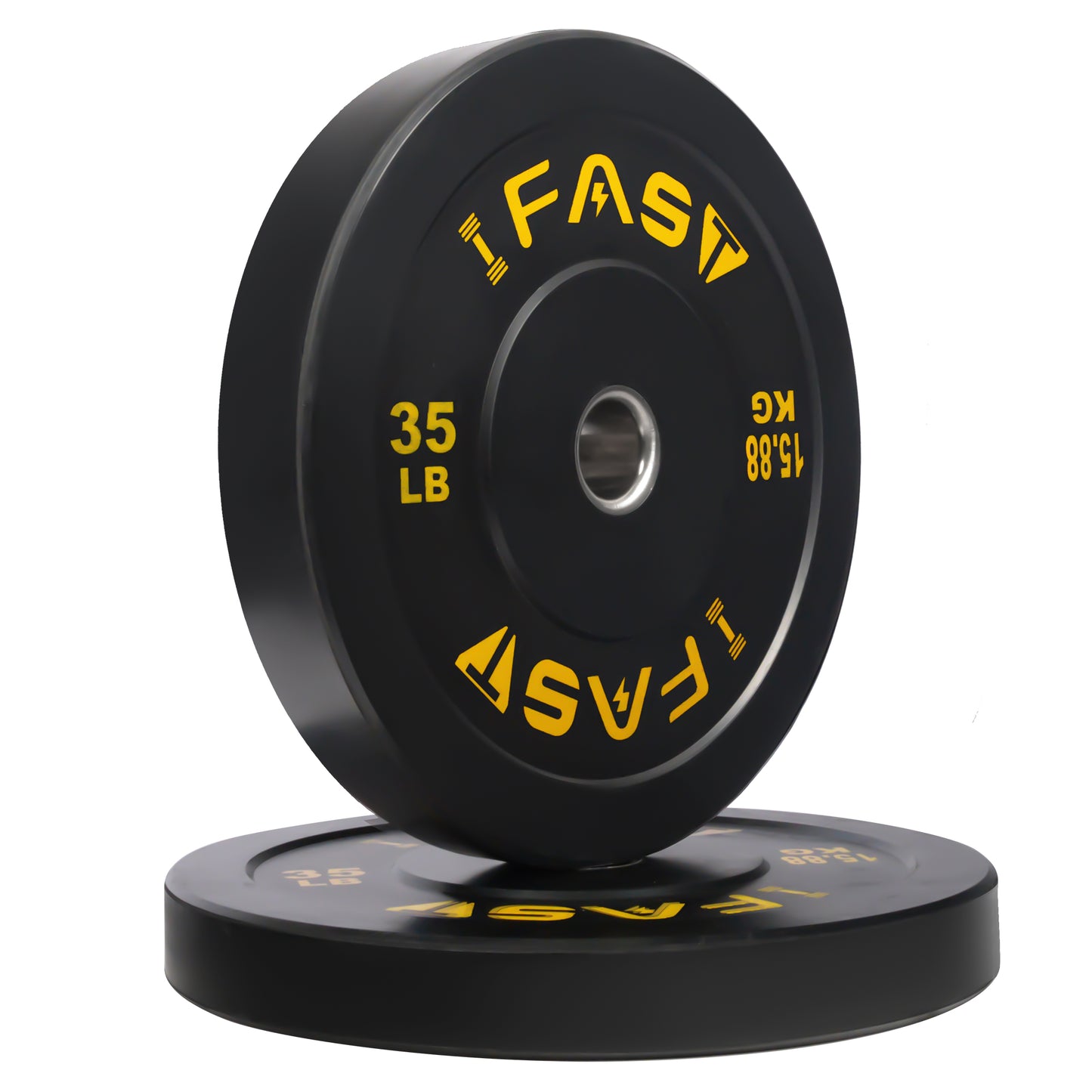 Professional Bumper Plates - 35 lbs Rubber Coated Weight