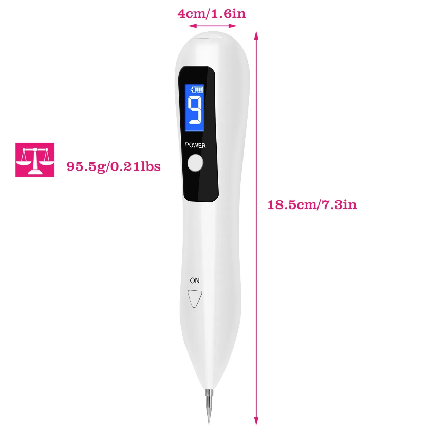 Skin Tag and Mole Removal Pen - 9 Adjustable Intensity Levels, USB Rechargeable