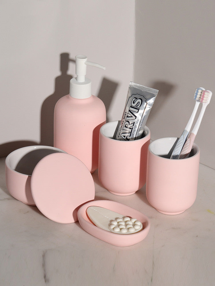 Ceramic Bathroom Toilet Set - Multi-Color Home Storage & Vanity Accessories