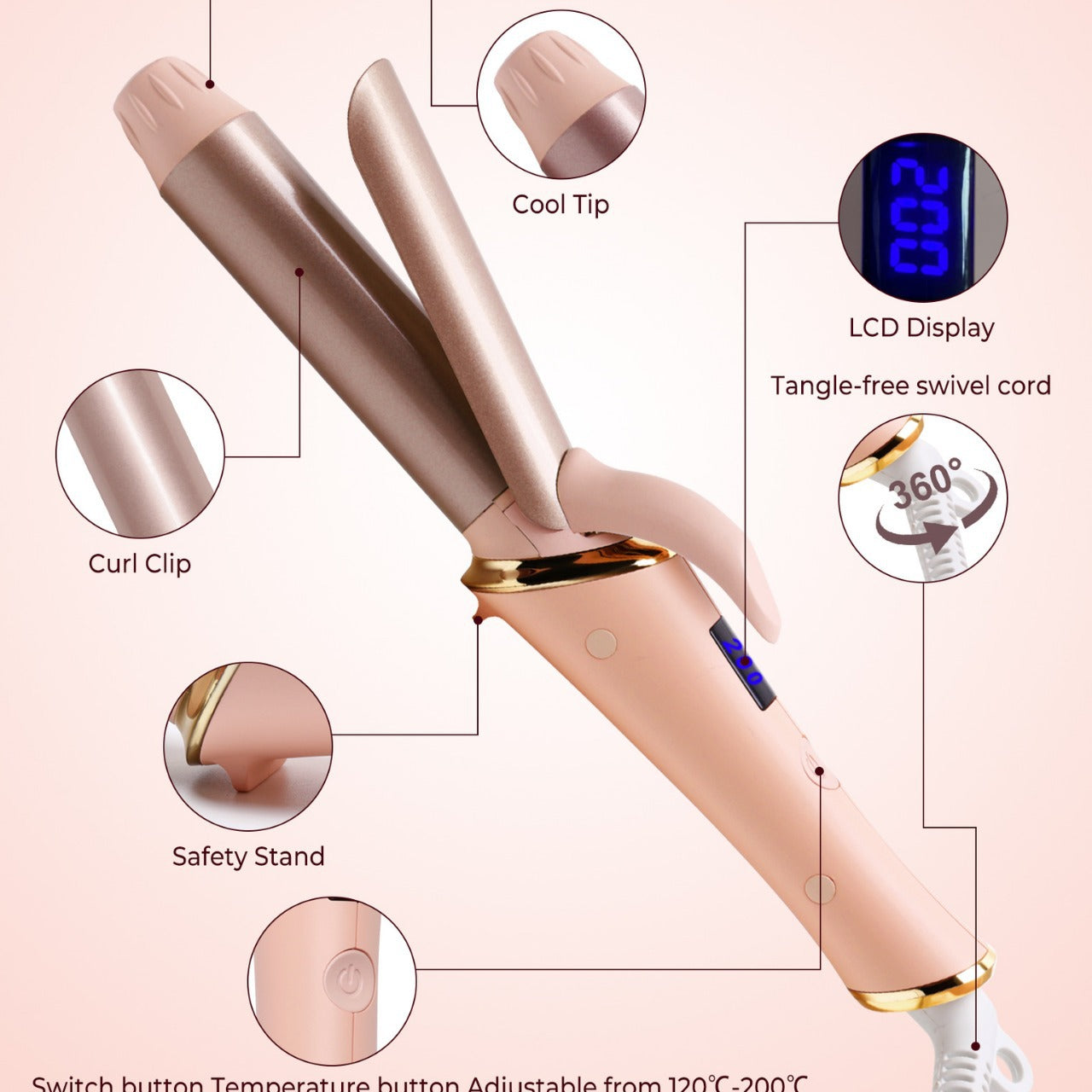Portable Automatic Hair Curler - Corded Electric Hair Styling Tool