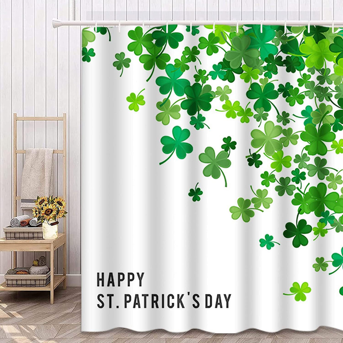 Waterproof Digital Printing Shower Curtain - Holiday Series Modern Bathroom Decor