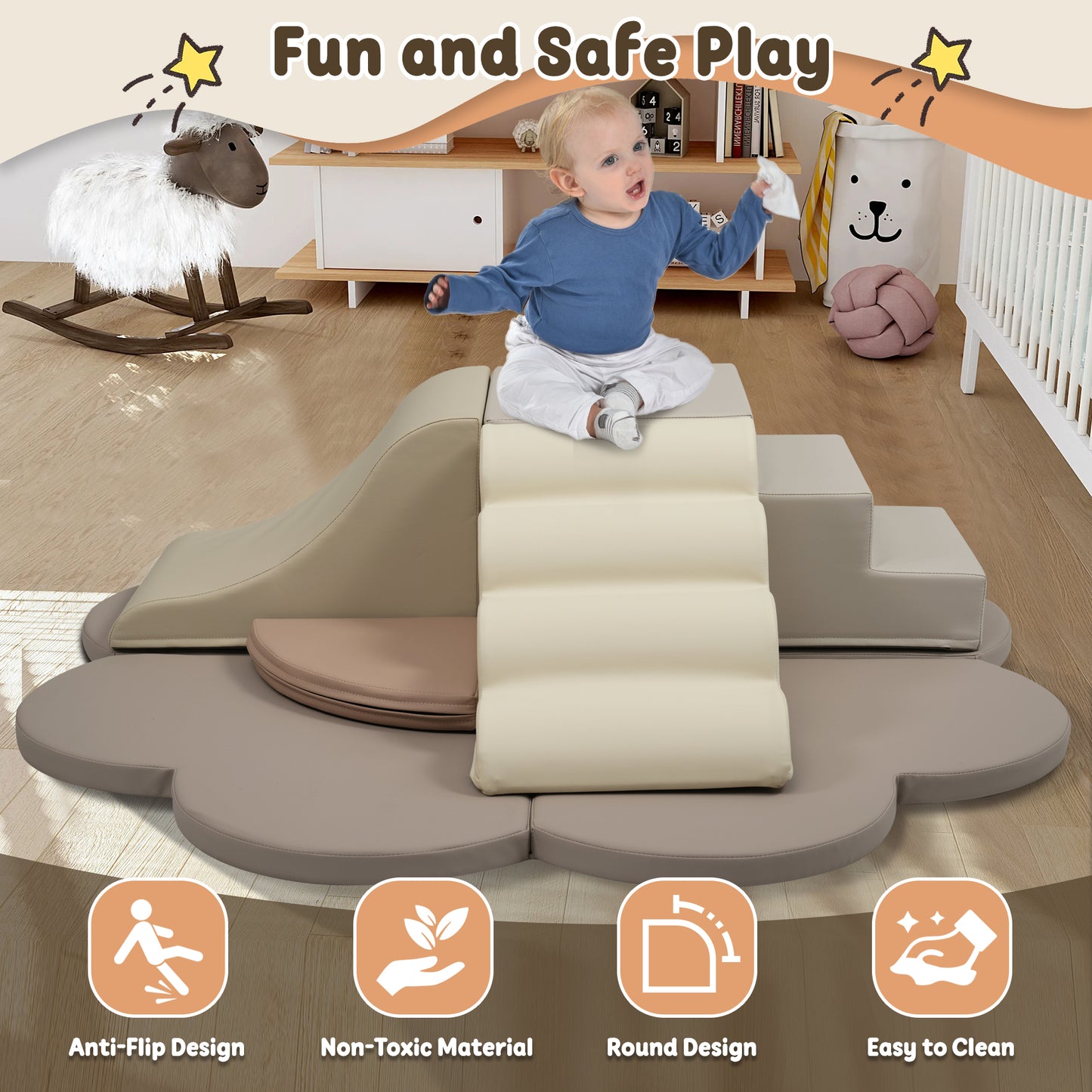 Soft Foam Block Play Structures Climbers For Child Development,