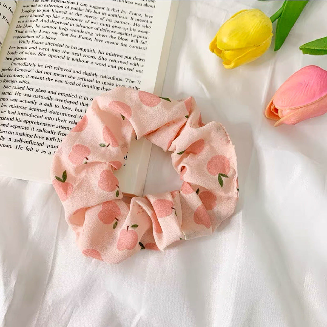 Korean Fruit Pig Large Intestine Hair Ring Organza Hair Accessory for Women