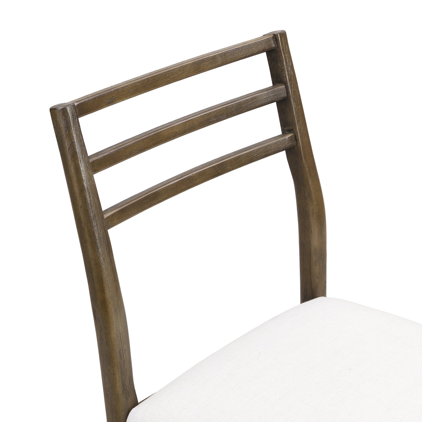 Set of 2 Beige Dining Chairs with Ladder Back Design