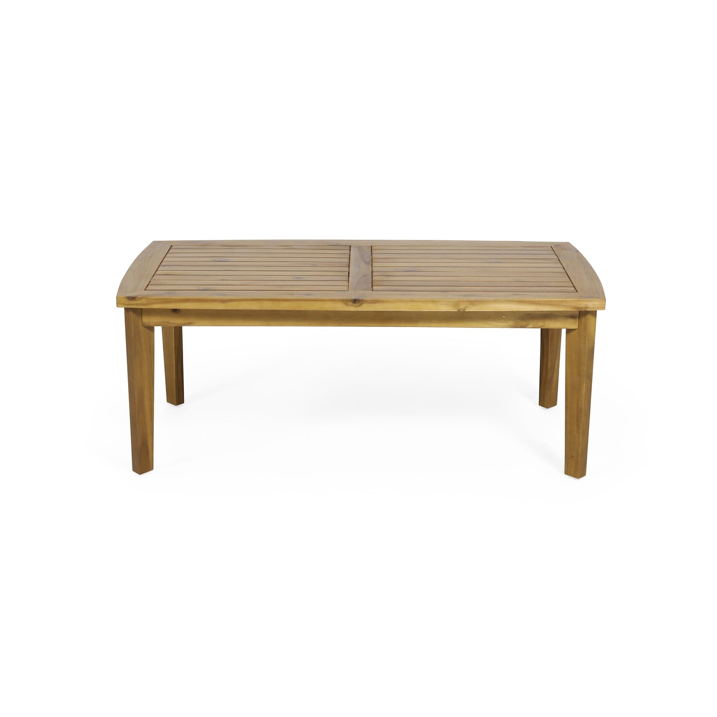 Outdoor Acacia Wood Rectangular Coffee Table, Teak, 43.25 W X 23.50 D