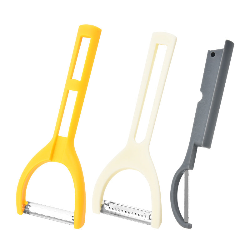 Stainless Steel Three-Piece Fruit and Melon Slicer Set - Removable and Multi-Function