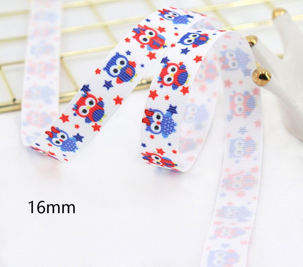 Stars and Stripes Ribbon Dovetail Bowknot Hair Accessory - Multiple Colors & Lengths