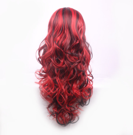 Big Wavy Curly Multicolor Cosplay Wig for Women - Synthetic Hair