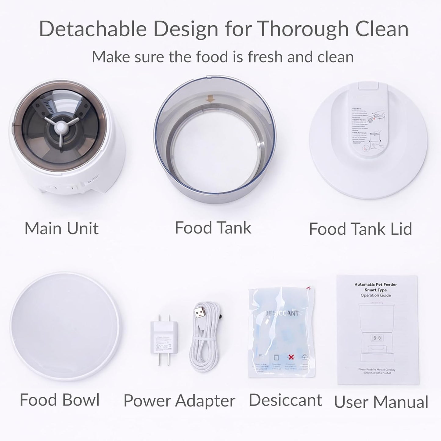 Wi-Fi Automatic Cat & Small Dog Food Dispenser - Programmable Portion Control