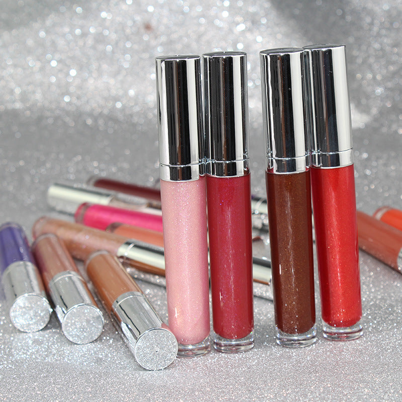 Clear Lip Oil & Gloss - Moisturizing Pearl Lip Shine in Round Tube