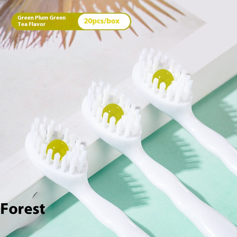 Disposable Bead Toothbrush 20 Pack Portable Oral Care Set - Multiple Flavors