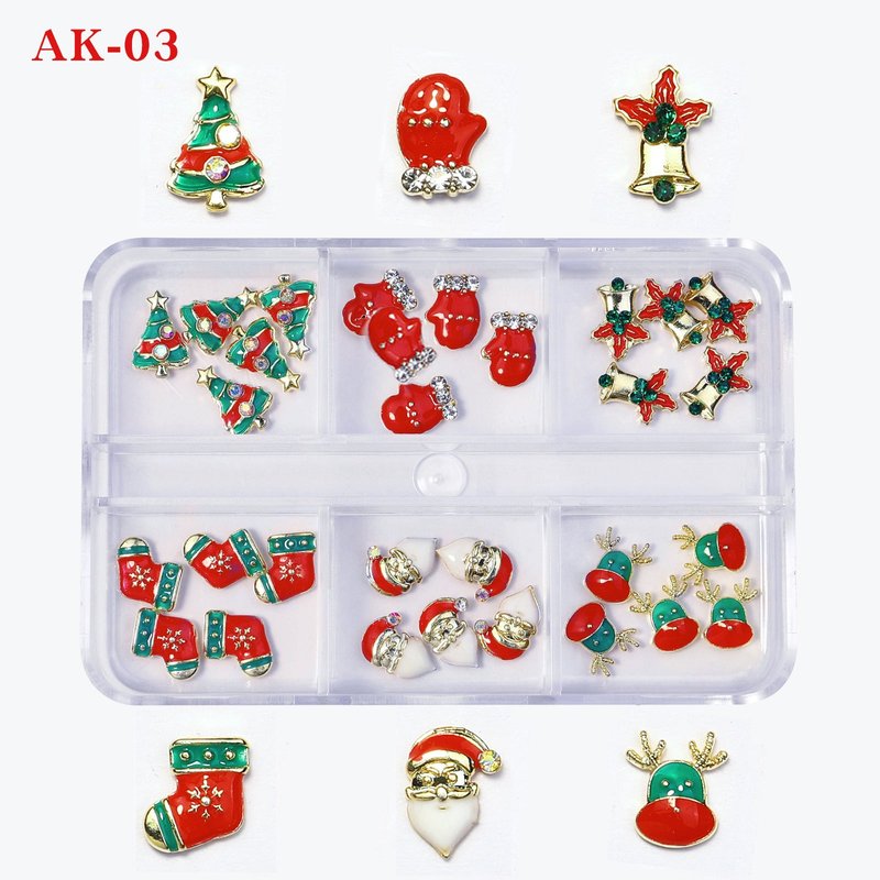 Christmas Snowflake Nail Art Ornament Set
