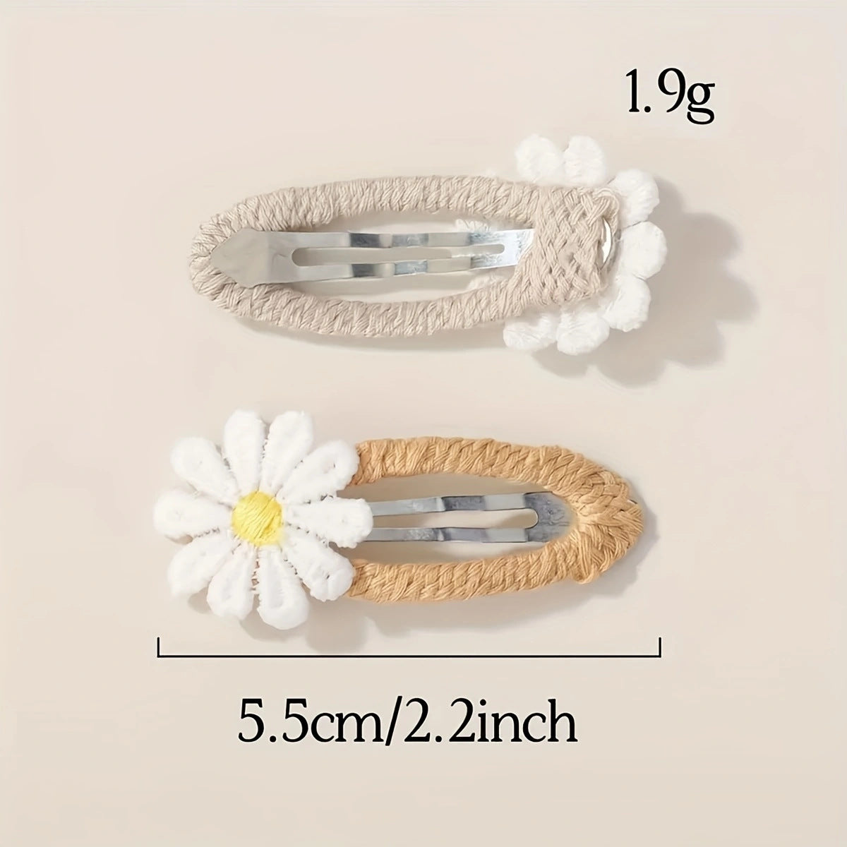 Fabric Hair Clips Set - BB Clip Suit (6 Pins)