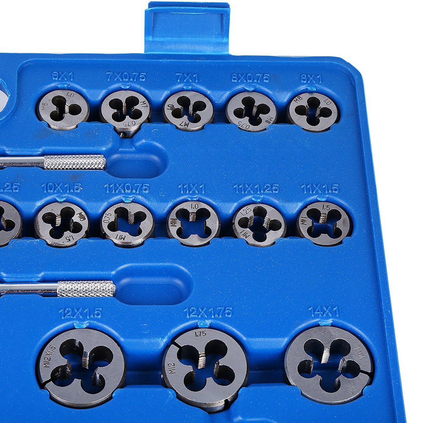 Heavy Duty 110pcs Thread Taps Dies Set with Wrench for Metalworking