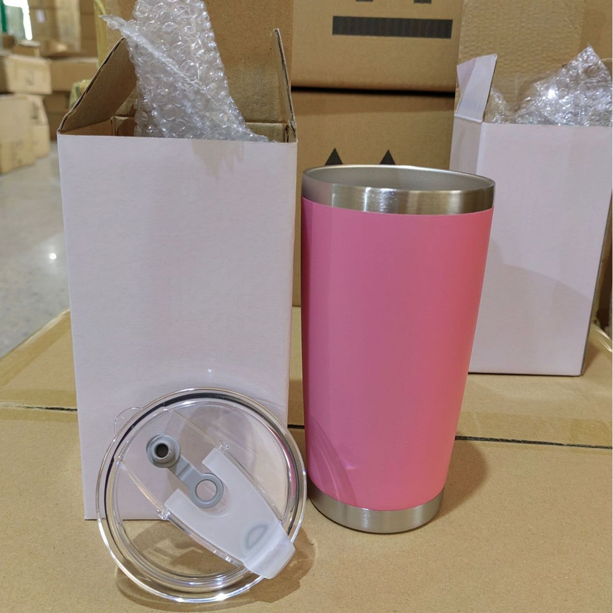 20oz Double-Wall Stainless Steel Car Mug - Vacuum Insulated Drinkware