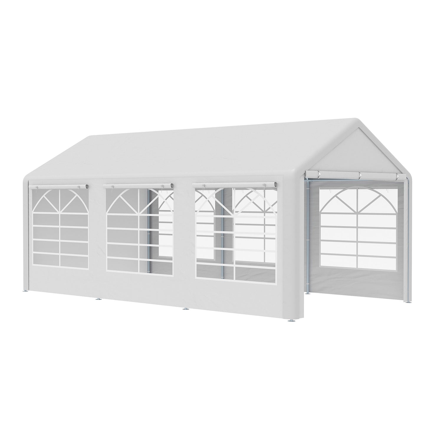 10' x 20' Heavy Duty Party Tent with Removable Sidewalls - White