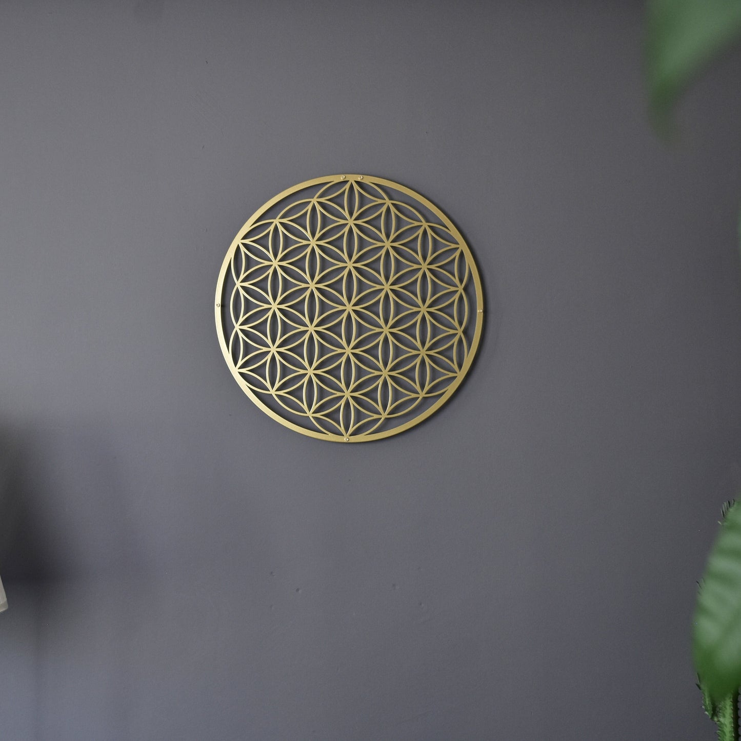 Zen Lotus Metal Wall Art - Boho Floral Decoration for Home