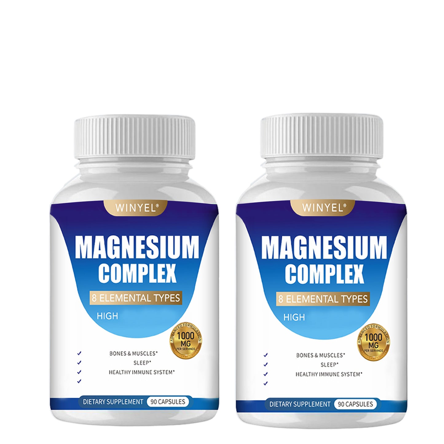Magnesium Complex 1000mg Capsules - High Bioavailability Mineral Supplement