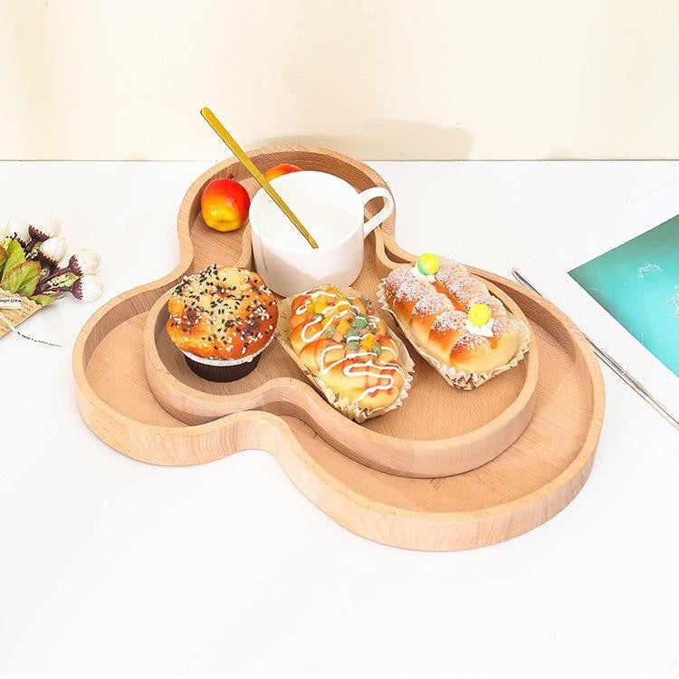 Wooden Dim Sum Plate Ornaments - Modern Home Decor, Gift Idea